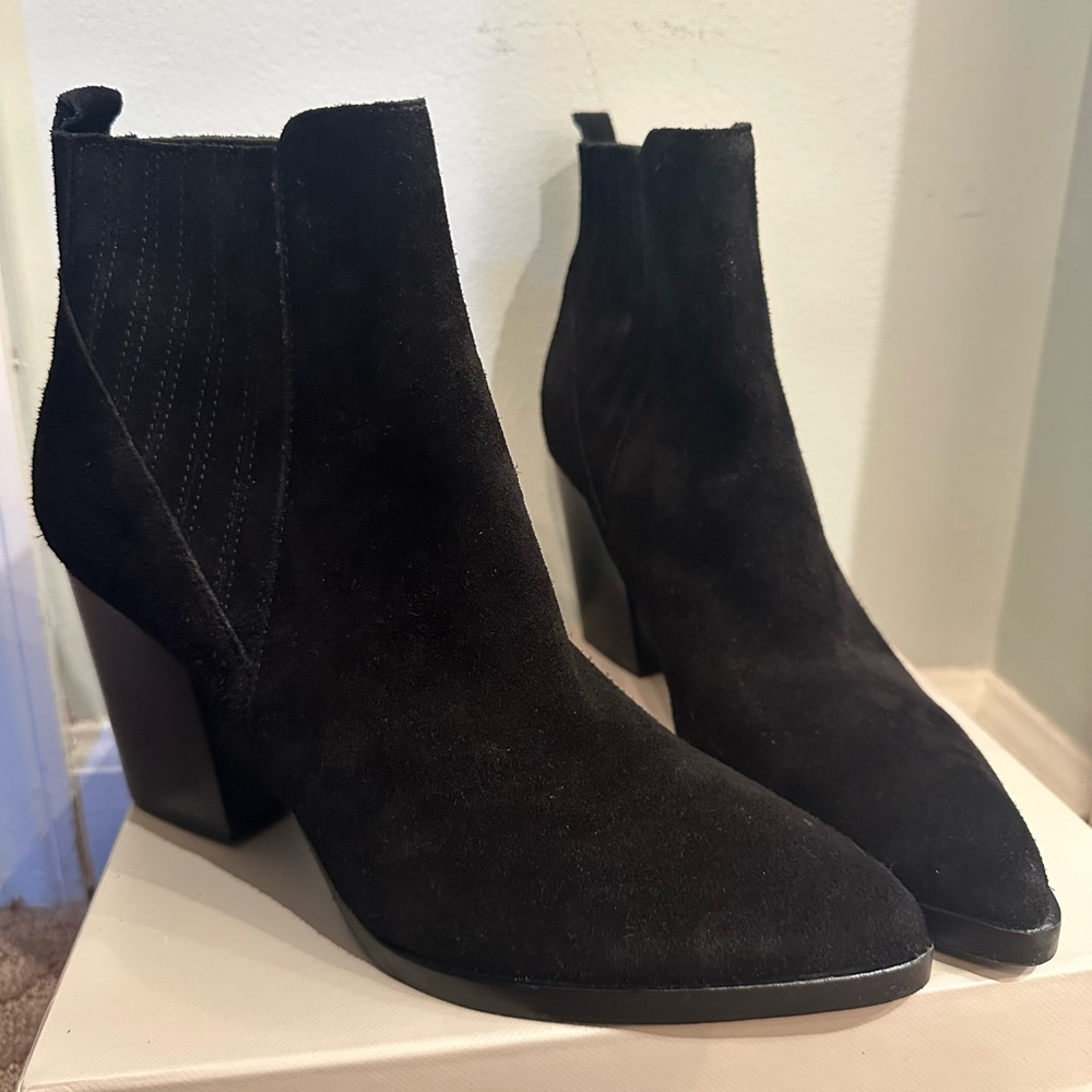 Marc Fisher Black Suede Alva Booties
